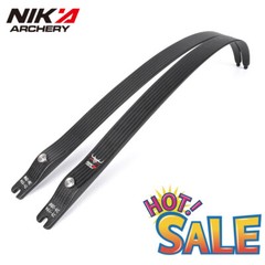 22-50lbs 68″ @25 Nika Archery Recurve Bow Limb N3 Carbon 55% W/ Small BULL Logo