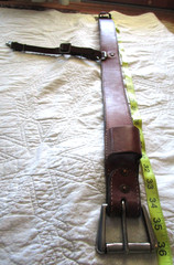 36″ WESTERN BROWN LEATHER REAR CINCH W/28″ REAR FLANK STRAPS