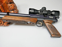 CUSTOM WALNUT PISTOL FOREARM & GRIPS FIT CROSMAN 1720T/1720 T, BENJAMIN MARAUDER