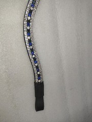 Beautiful Five Row Crystal Brow-Band Leather Horse Bridle Part For Horse.