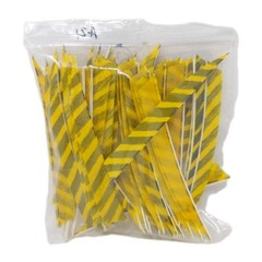 52 Count Gateway Arrow Feathers 5″ Right Wing: Shield Faux Barred Yellow
