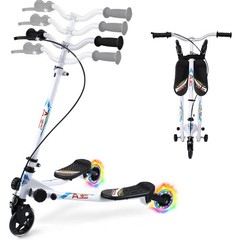 Swing Scooter for Kids, 3 Wheels Foldable Wiggle Kick Scooter Push Drifting w…
