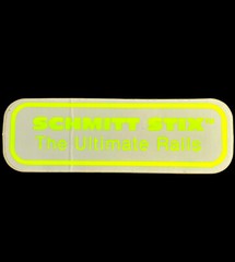 Vtg 1980’s Schmitt Stix Skateboards The Ultimate Rails Sticker In DayGlow Yellow