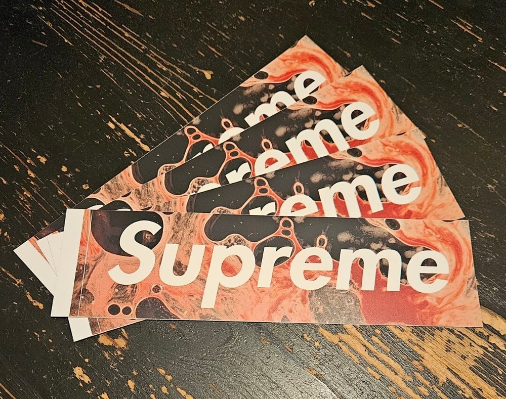Supreme Blood & Semen Box Logo Sticker FW17 100% Authentic + Free Surprise