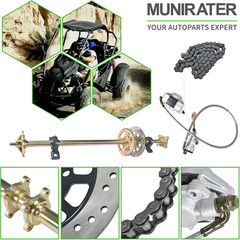 44In Kart Rear Live Shaft Sleeve Sprocket Brake Hub Kit Replacement for Go Cart