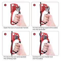 Magnesium Alloy Right Hand Ascender For Rock Climbing