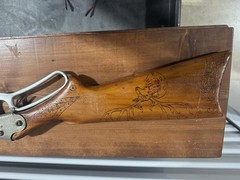 Folk Art Carved Daisy Model 111 Very Nice & 2 Model 36 In Custom Wood Case Look!