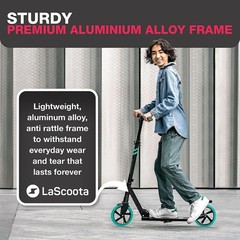 Durable 8-Inch Wheel Kick Scooter for All Ages, 220lbs Max Load, Ergonomic Grip