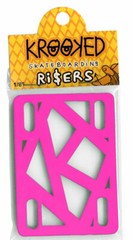 KROOKED RISERS Skateboard 1/8 in HOT PINK RISER PADS
