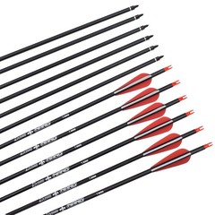 Elong 12PCS 28″ Arrows for Compound Bows,Carbon Hunting Arrows for Archery Sp…