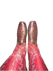 Tony Lama Black Cherry Caiman Cutter Toe Western Boots Men’s Size 12 D SP1018