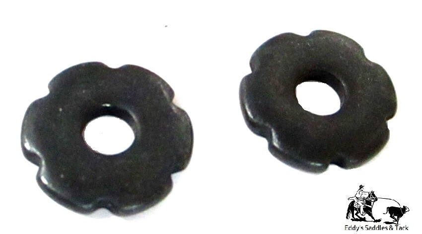 Rosebud 6 Point Spur Rowels 5/8″ Black Steel Sold in Pairs New from Eddy’s Tack