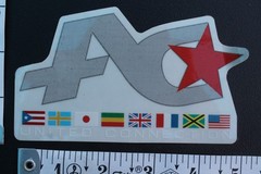 All City Stars Skateboards Mad Circle Clear Z14B Vintage Skateboarding STICKER