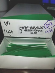 V-Max 5″ Vanes 150 Pack Arrow Fletchings 9 Color Choices yellow, orange, purple,