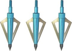 12pcs Archery Broadheads 3 Fixed Blade 100Grain Hunting Arrowheads with One Case