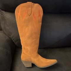 Dingo Thunder Road DI597 Orange Women’s Western Boots Size 10