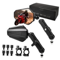 Adventure Motorcycle Mirrors, 8/10MM Screw Easy to Install Universal Rearview