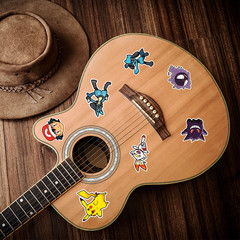 50PCS Pokemon Stickers Waterproof Vinyl Laptop Skateboard Luggage Guitar Decals