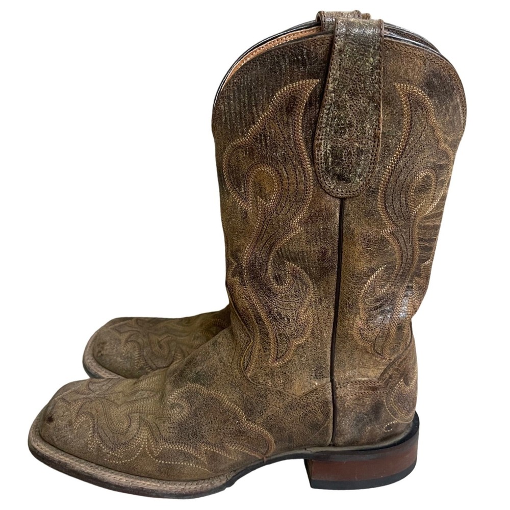 Dan Post DP2873 Ladies Falcon women sz 8 m Boot Double Stitch Square Toe