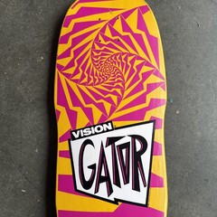 Yellow Vision Gator Skateboard Deck – Reissue – New !!! HTF See Pics