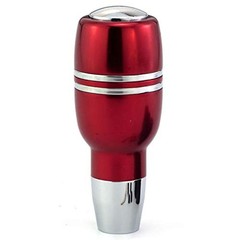 Push Button Car Knob Shifter Handle, Aluminum Alloy Gear Stick Shift Fit Red