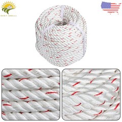 5/8in×120ft Double Braid Polyester Rope 1790lbs Breaking Strength Strong Pulling