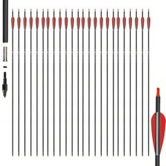 30″ Archery Arrows Carbon Shaft OD 7.8mm & Spine 500 Targeting Practice Arrows
