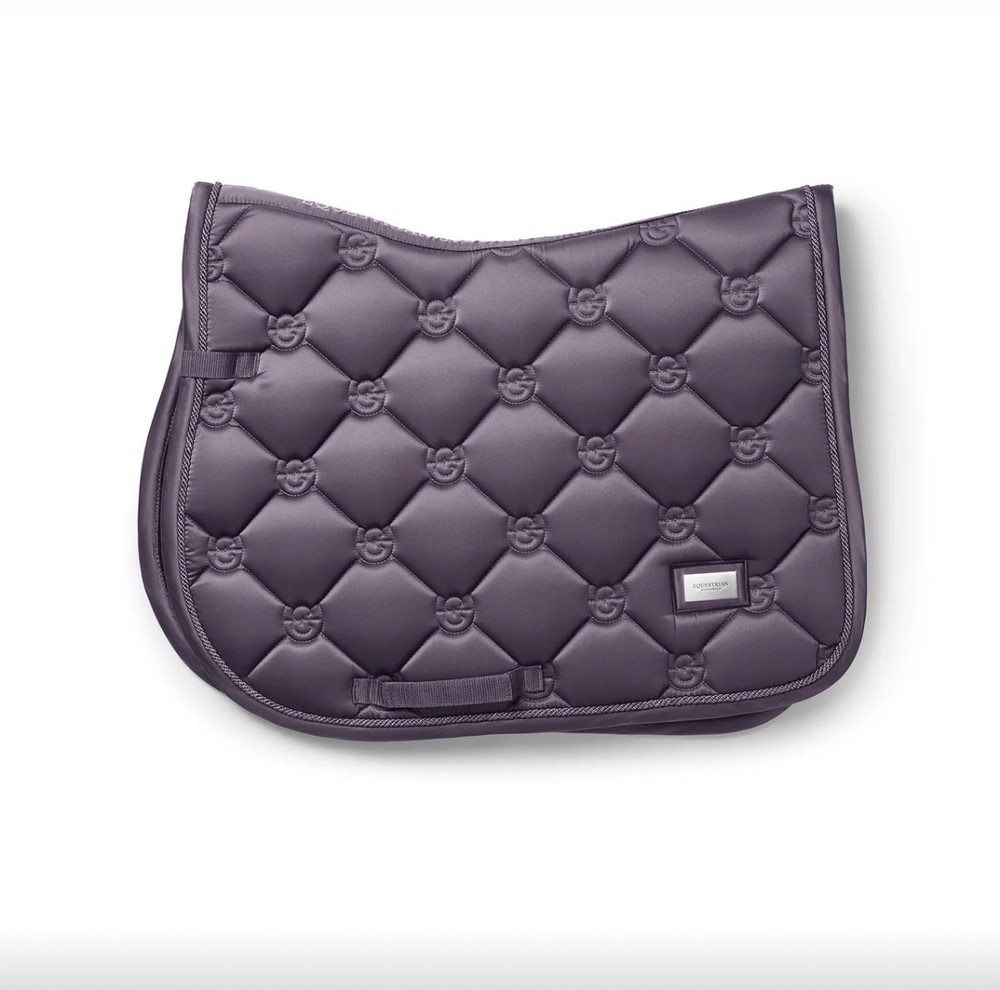 Equestrian Stockholm Jump Full Size Saddle Pad Dark Violet (Purple/Gray)