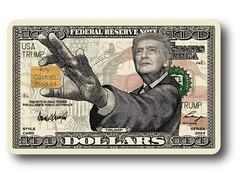 Trump 2024 Bill «Holding Chip» Credit Card Skin 2-Pack – Parody Decal