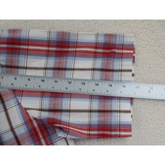 Wrangler Mens Short Sleeve Plaid Snap Button Western Shirt Red Blue
