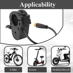 E-Bike Thumb Throttle 300X,Waterproof Ebike Throttle 3 Pin for 7/8inch 22mm L…