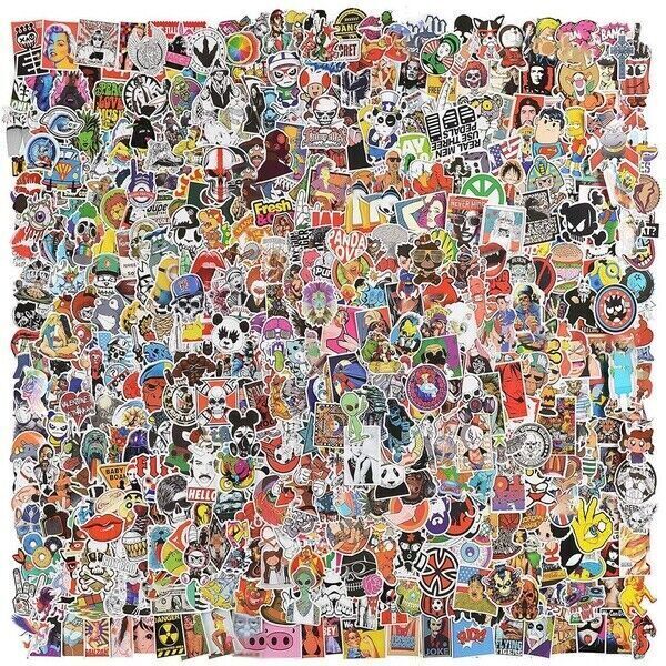 1000 Random Skateboard Stickers Bomb Laptop Luggage Decals Dope Sticker Pack Lot
