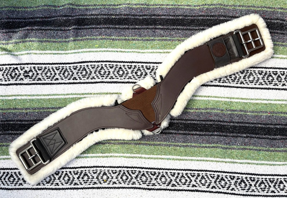 Total Saddle Fit -STRETCHTEC Western Cinch – 34” Brown / Fleece Liner