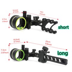5 Pin Compound Bow Sight 4/6/8X Lens 0.019″ Micro Fiber Adjustable Archery Hunt