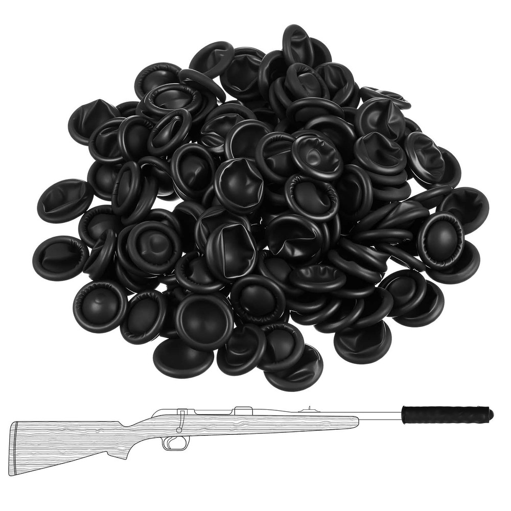 Acellegic 200 Pcs Muzzleloader Accessories Rifle Muzzle Cover – Black