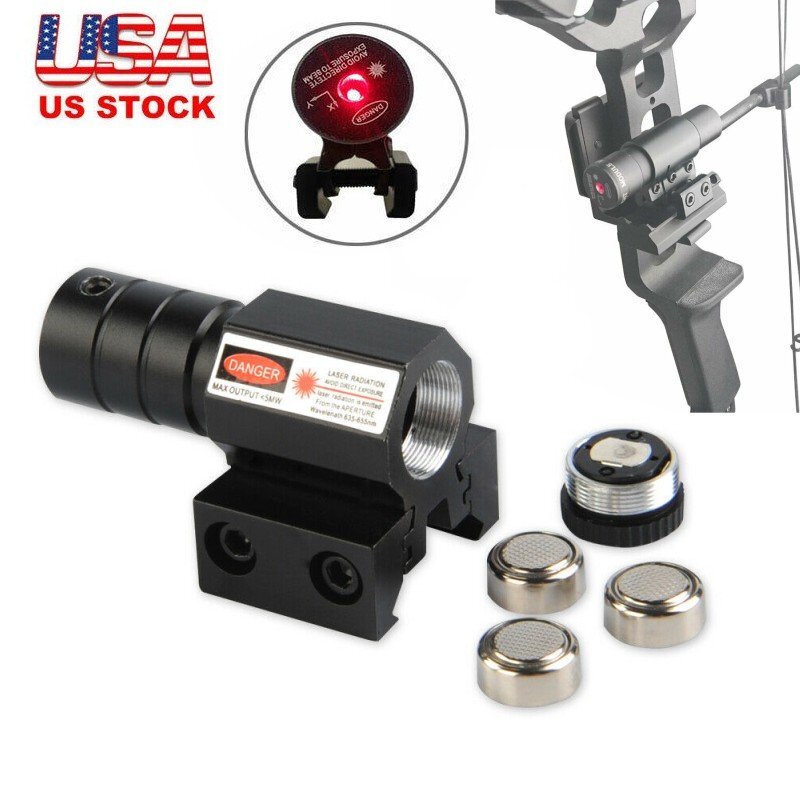 Archery Red Dot Laser Sight Scope for Compound Recurve Bow Crossbow Slingshot US