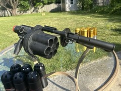 M32 ICS MGL Full Size Airsoft Revolver Grenade Launcher With 12 40mm Shells
