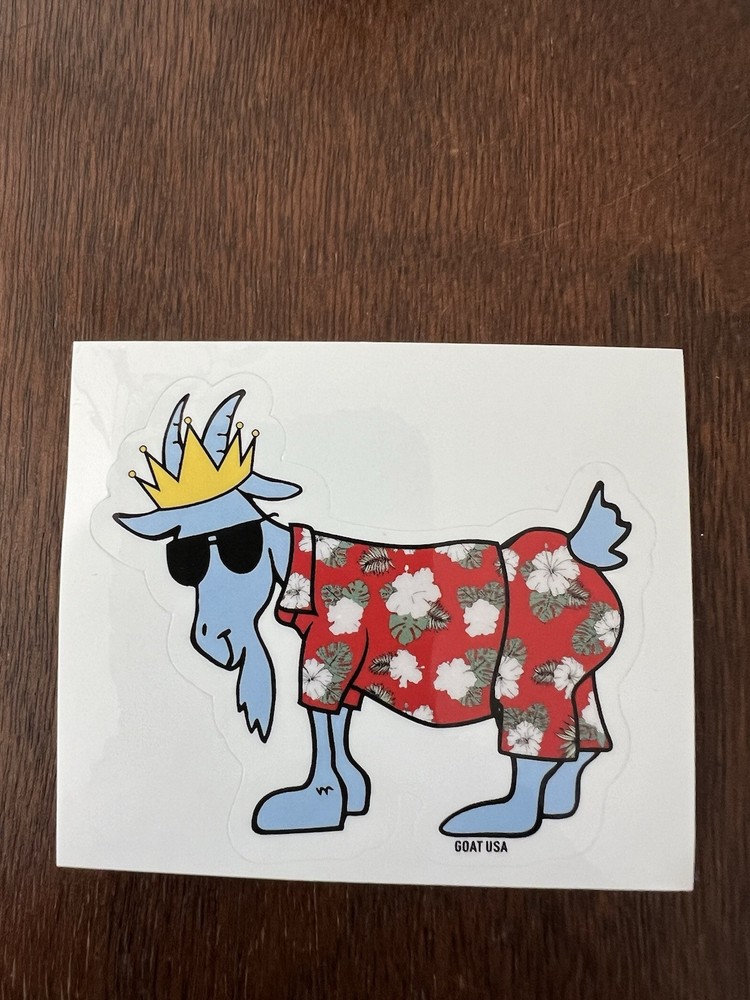 GOAT USA Hawaiian Dude Goat Sticker. Single Sticker. Brand New.
