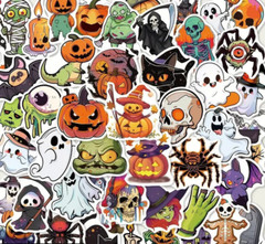 50 Pack of Cool Halloween Stickers for Laptop/Water Bottle/Phone Case/Tablet