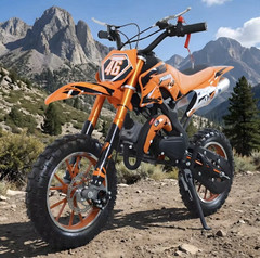 PEGASUS™ 49cc 2-Stroke Mini Motorcycle Orange Off-Road Tires, F/R Shock, Durable