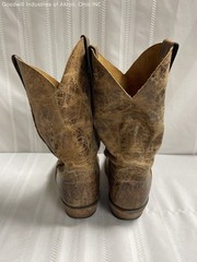 Justin BR733 Distressed Brown Leather Square Toe Western Cowboy Boots Size 8.5 D