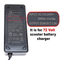 72V Battery Charger for Dualtron Ultra 2 Electric Scooter 84V 1.5A UL 62368-1