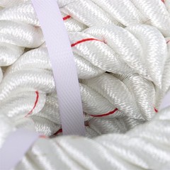 1inch × 120FT High Strength Braided Rope Breaking Strength 3400 Pounds White Red