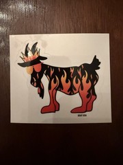 GOAT USA Flame Goat Sticker. Single Sticker. Brand New.