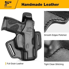 OWB Leather Holster for Glock 17 19 19X 22 23 45, Taurus G2C/G3C, Sig P320 Co…