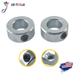 5/8″ Bore Solid Steel Zinc Plated Shaft Collars Set Screw Style (2PCS) NEW