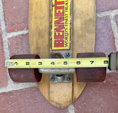 Vintage 1970’s Skateboard Deck Complete Tracker Trucks Tiger Trak IV 4 Wheels