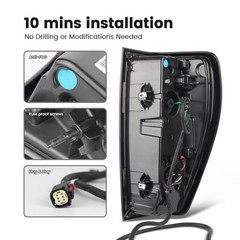 Halogen Tail Light Assembly Compatible with 2019-2024 Sierra 1500/2500 HD/3500