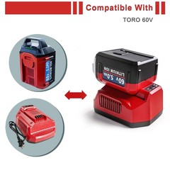 DTK Fast Charging Replacement for Toro 60V Charger 60 Volts Ultra Turbo Batte…