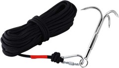 Heavy-Duty Stainless Steel Grappling Hook with 65ft Rope for Outdoor & Rescue…